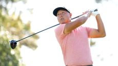 John Pak of the United States plays his shot from the 10th tee during the second round of the Nationwide Children's Hospital Championship 2024 at Ohio State University Golf Club on September 20, 2024 in Columbus, Ohio.