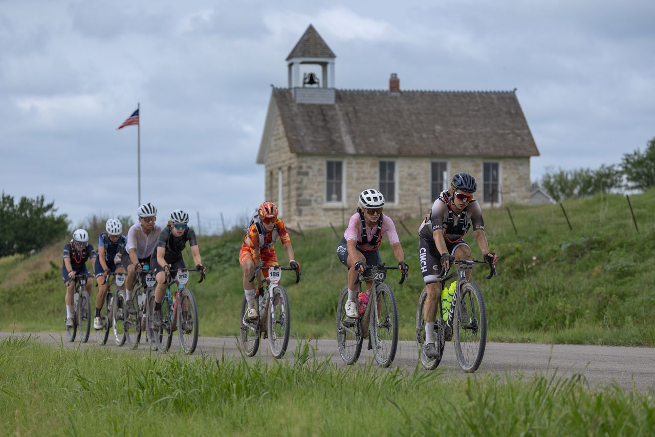 The 200 mile race wound through 3 counties and passed a number of historical buildings like the one room school in Volland.