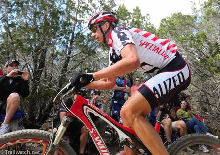 Todd Wells (Specialzied) rides in third position on lap two