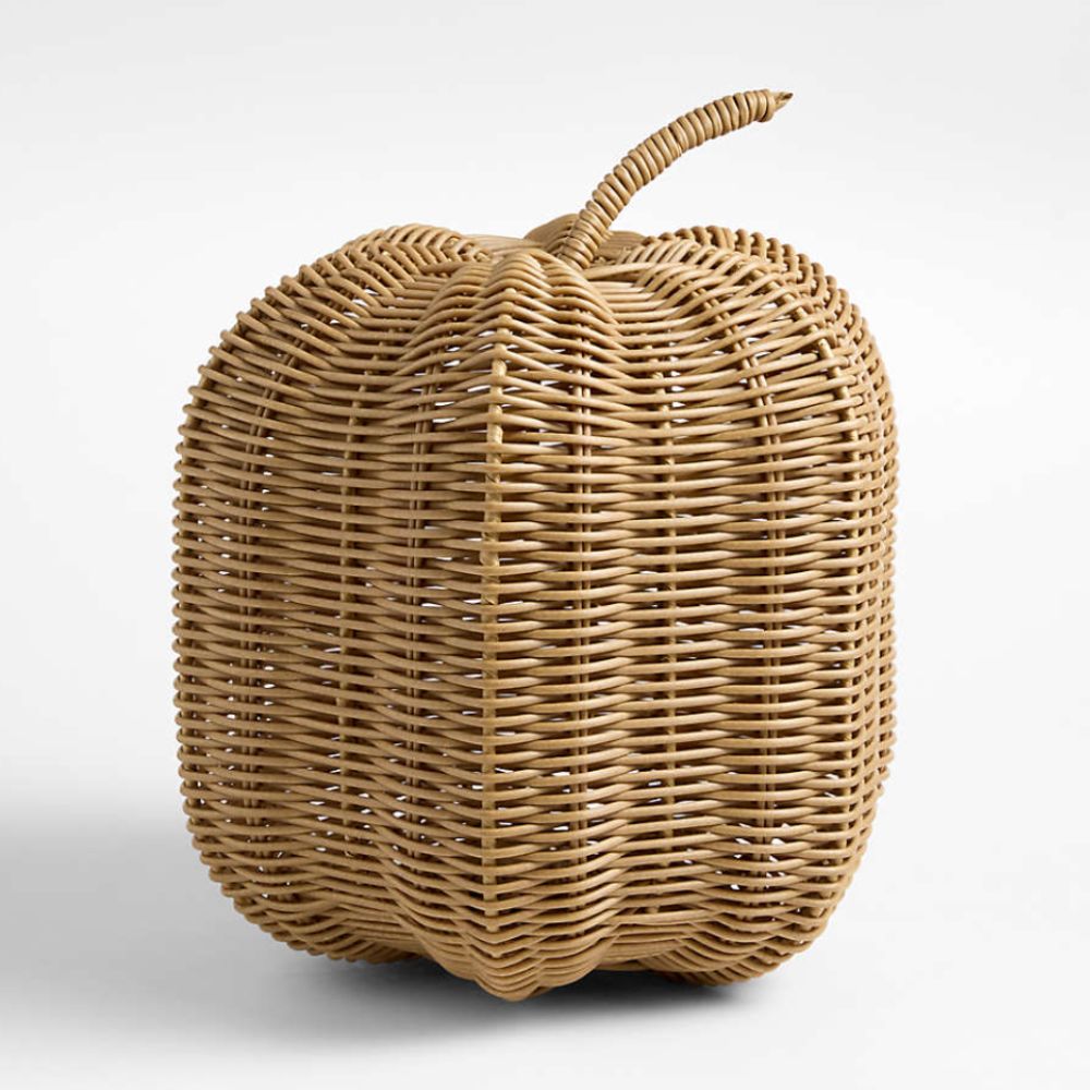 Rattan pumpkin decoration