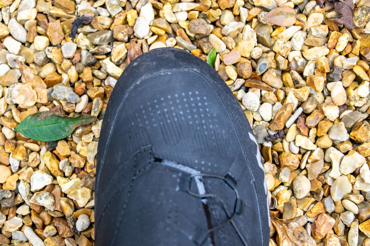 A image showing the toe box of a Northwave Flagship GTX boot boot