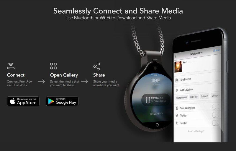 FrontRow is a livestreaming smart necklace with two cameras | Android ...