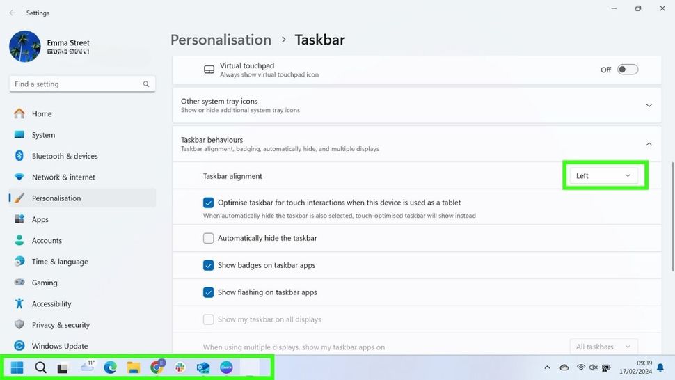 How to move your taskbar in Windows 11 | TechRadar