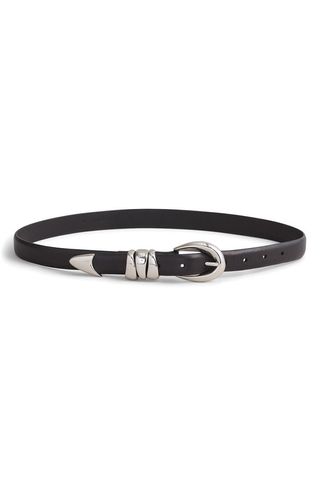 Chunky Metal Leather Belt