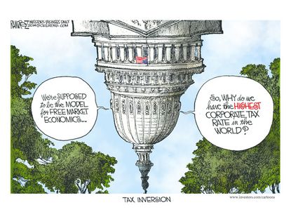 Political cartoon corporate tax rate