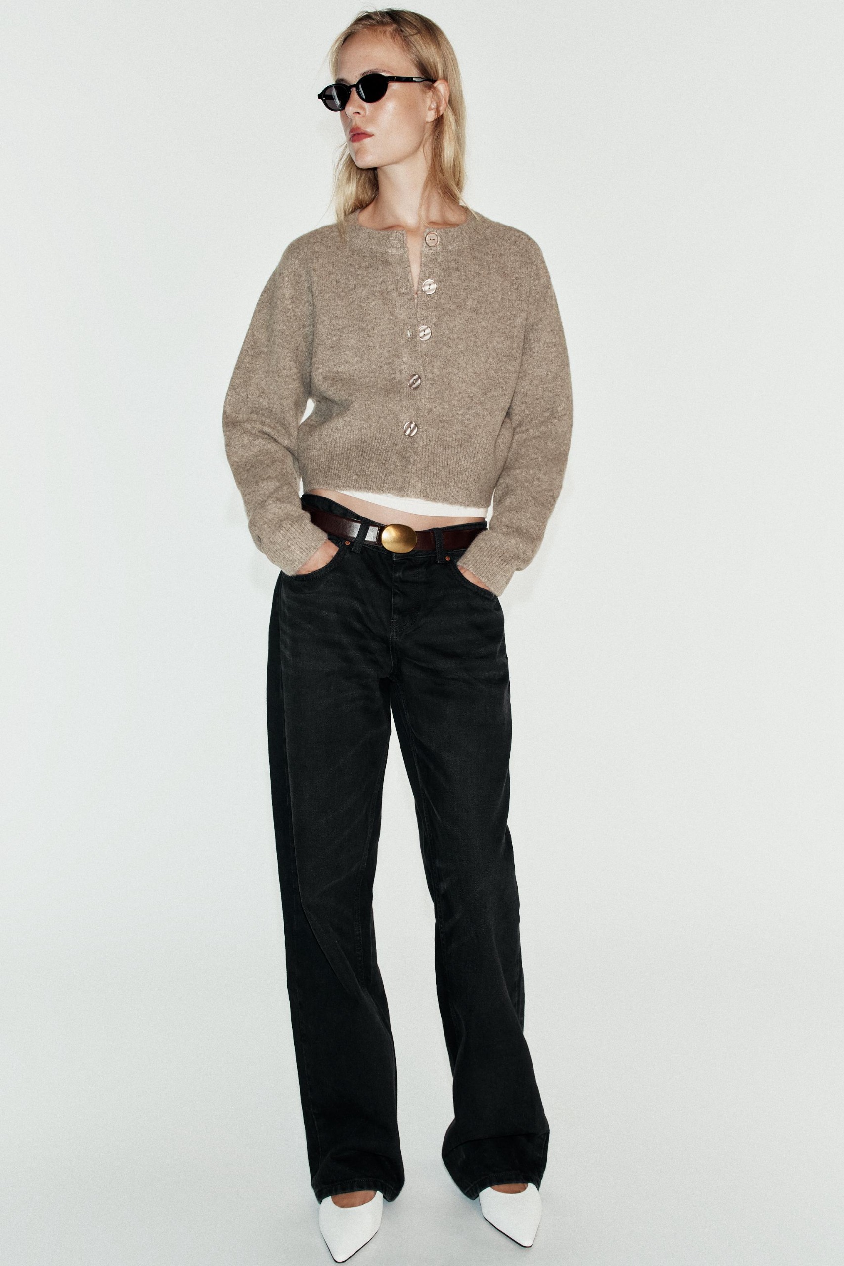 Soft Knit Cardigan - Metal Brown - Xs
