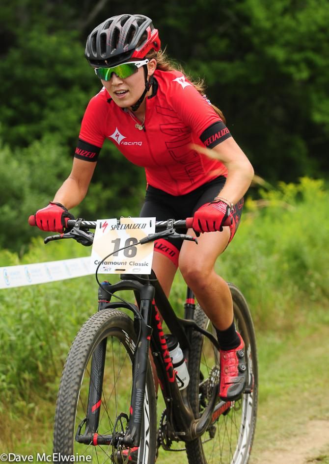 Kate Courtney (Specialized) riding in the top ten