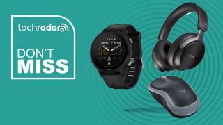 A Garmin watch, Bose headphones and a Logitech mouse