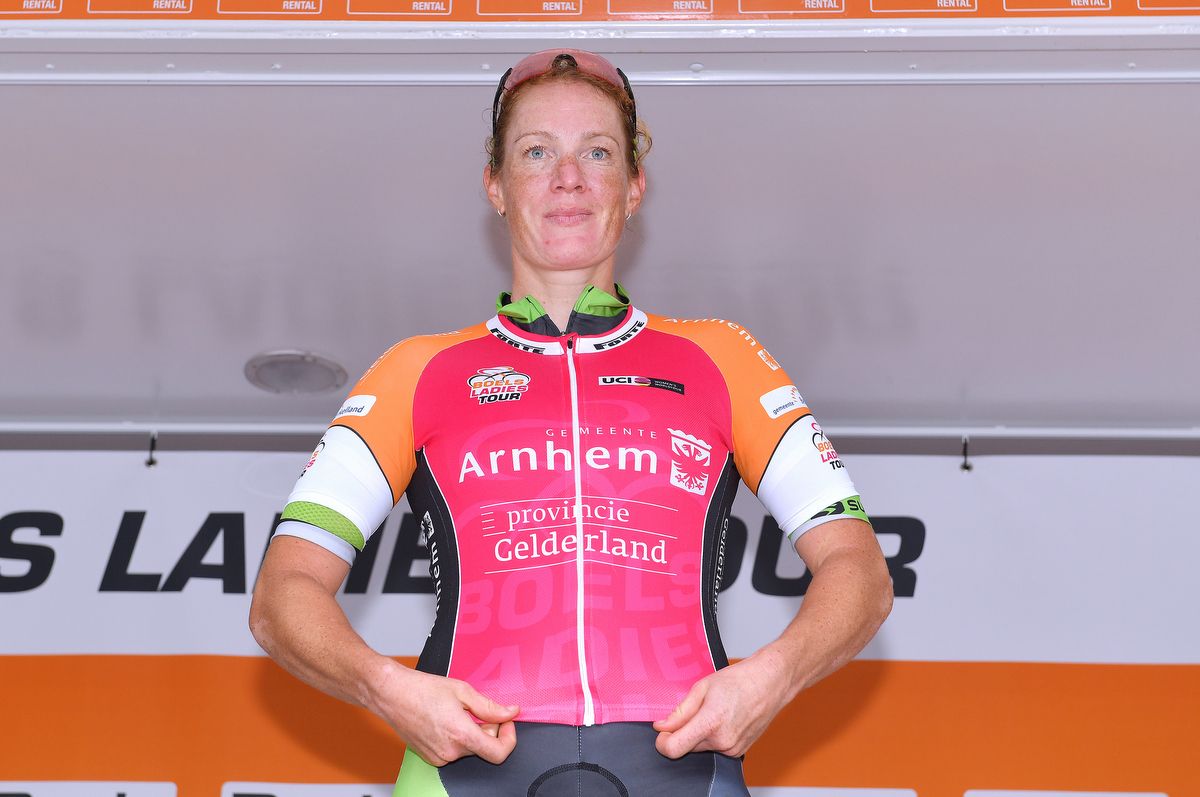 Stage winner Kirsten Wild on the podium