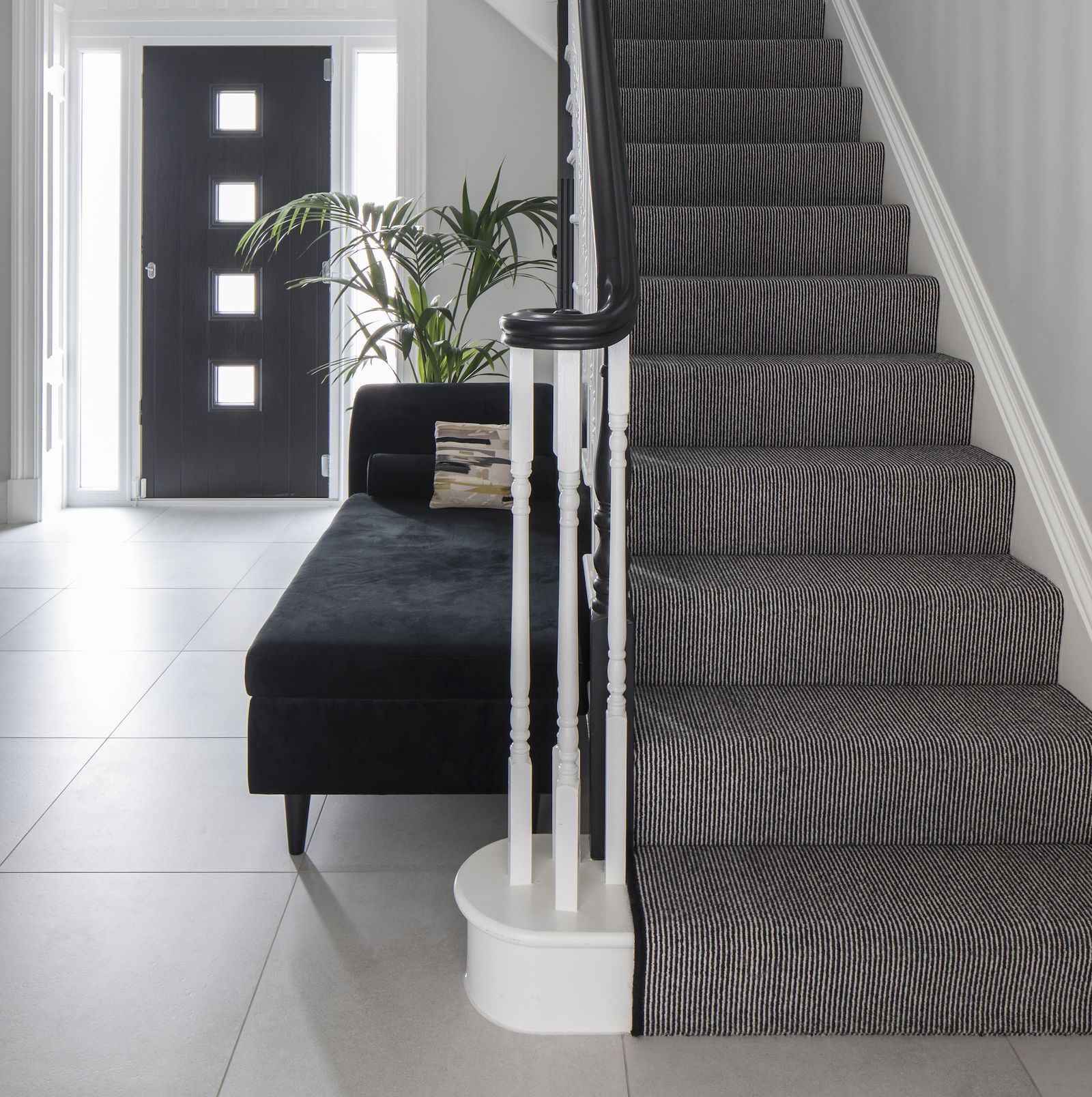 Stairway carpet ideas step things up with colour, pattern and neutral