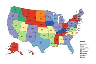 Top broadband providers by state