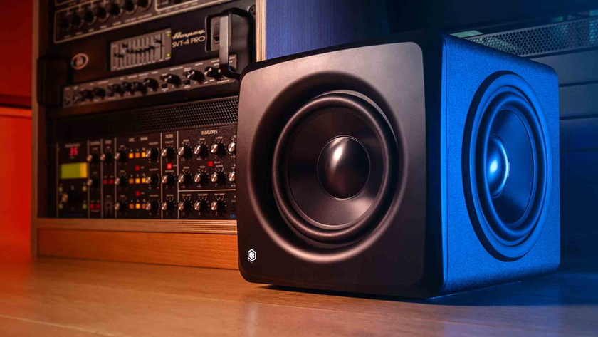 Promotional images of the iLoud Sub subwoofer