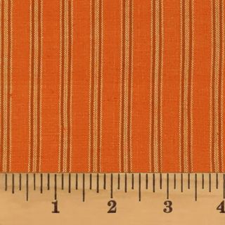 Jcs Pumpkin Spice Ticking Stripe Homespun Cotton Fabric Sold by the Yard