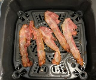 Cooked bacon in the Ninja Speedi Rapid Cooker and Air Fryer.