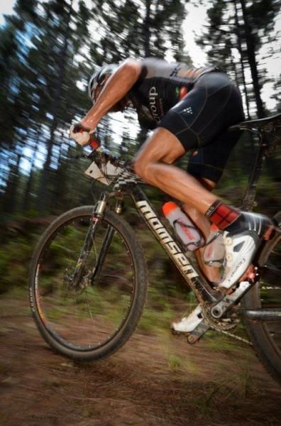 Race winner Jacques Rossouw in full flight