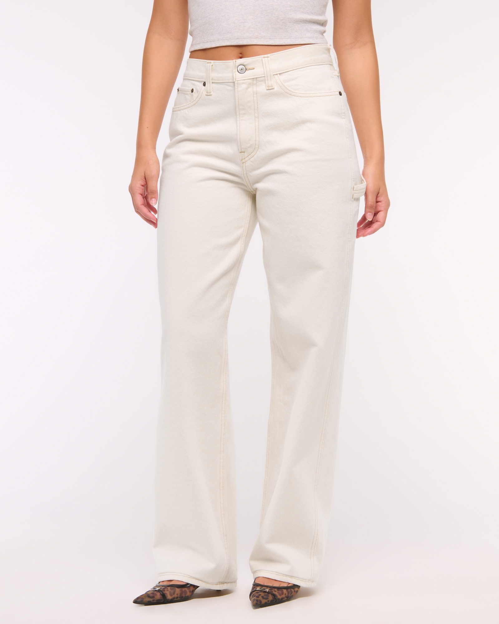 Abercrombie &amp;amp; Fitch, Curve Love Mid Rise Slouchy Jeans (Were $100)