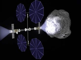 Near-Earth asteroid deflection mission based on Ad Astra’s Viento solar electric propulsion spacecraft equipped with VF-200-class VASIMR engines.