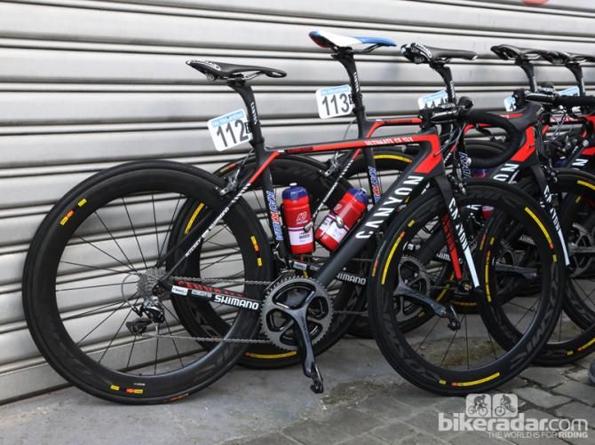 Katusha riders used Canyon Ultimate CF SLX frames across the board at Scheldeprijs