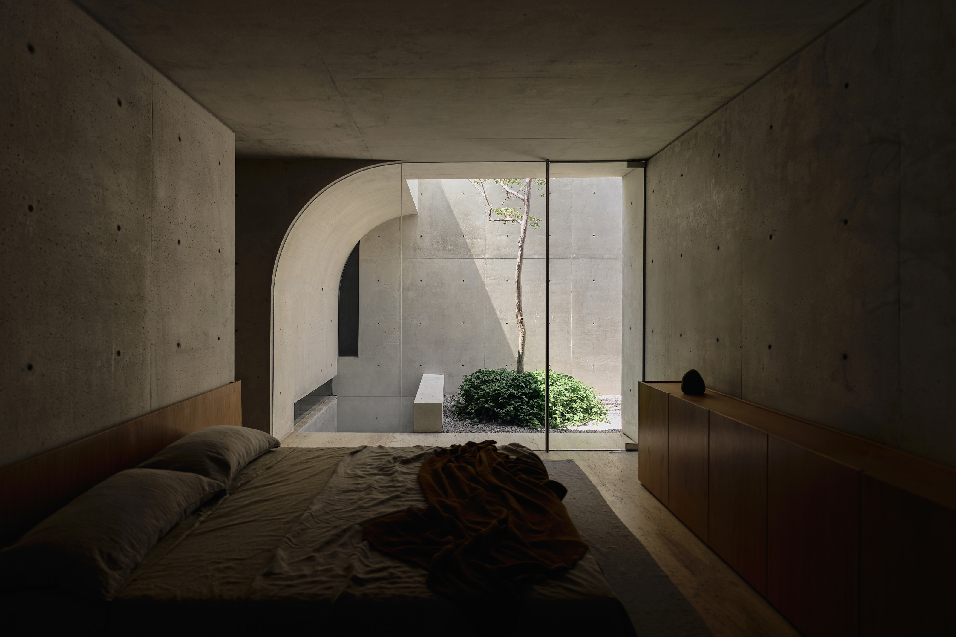 The primary bedroom at Casa Tao