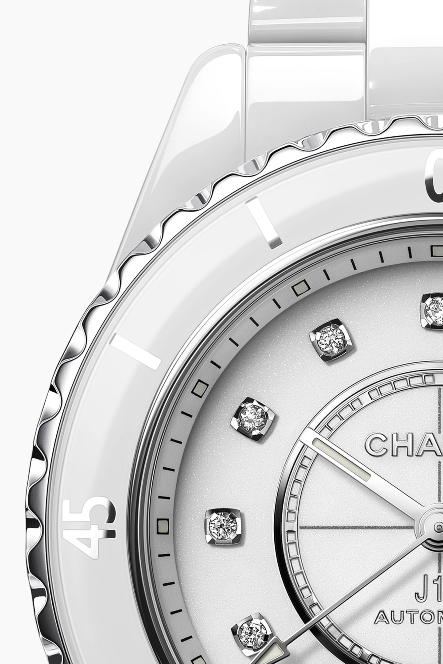 White ceramic watch
