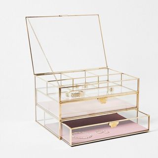 Oliver Bonas Glass Jewellery Box