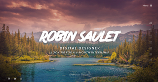 French designer Robin Saulet makes it clear what he wants on his portfolio homepage