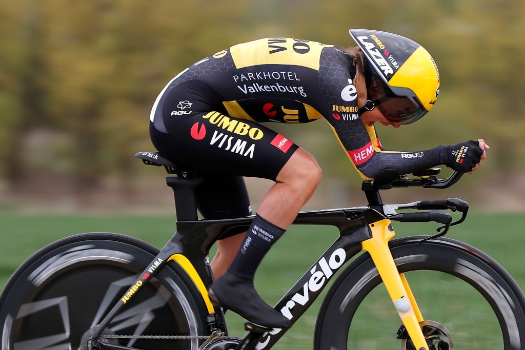LUXEMBOURG LUXEMBOURG APRIL 30 Anouska Helena Koster of Netherlands and Team Jumbo Visma during the 13th Ceratizit Festival Elsy Jacobs 2021 Prologue a 22km Individual Time Trial stage from Luxembourg to LuxembourgCessange 305m ITT felsy UCIProSeries April 30 2021 in Luxembourg Luxembourg Photo by Bas CzerwinskiGetty Images