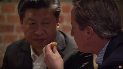 Xi Jinping and David Cameron