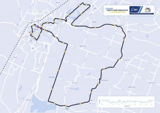 The first 46.2km loop that the men's road race will cover before heading for 11 laps of an 11.5km circuit at the 2019 UEC Road European Championships