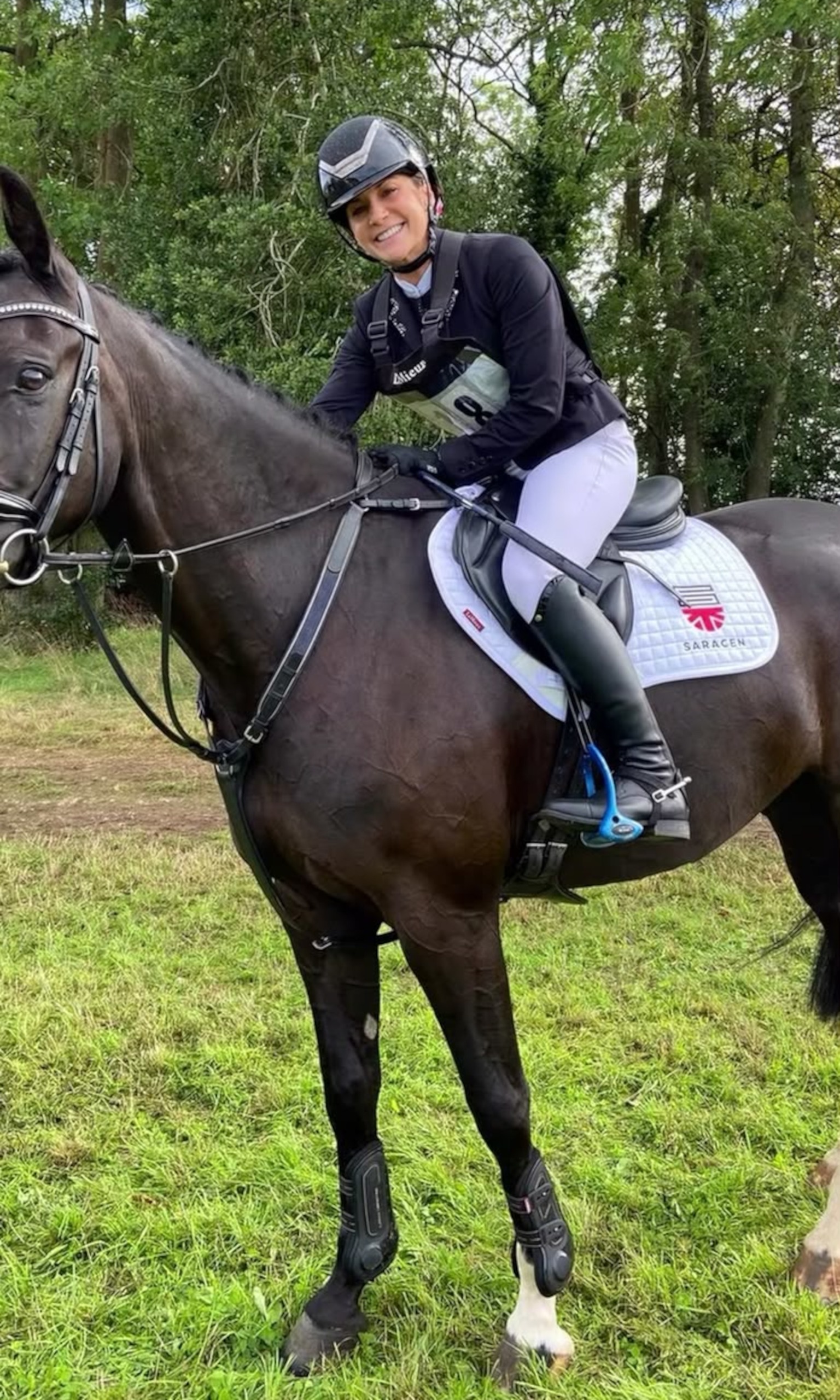 Pictured Abi Lyle and Nice Try II on their eventing debut