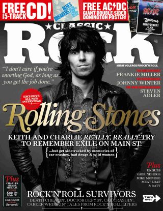 The cover of Classic Rock magazine issue 145 featuring Keith Richards