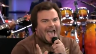 Jack Black singing on TV in 2011
