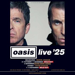 Oasis Live '25 Australian tour Admat