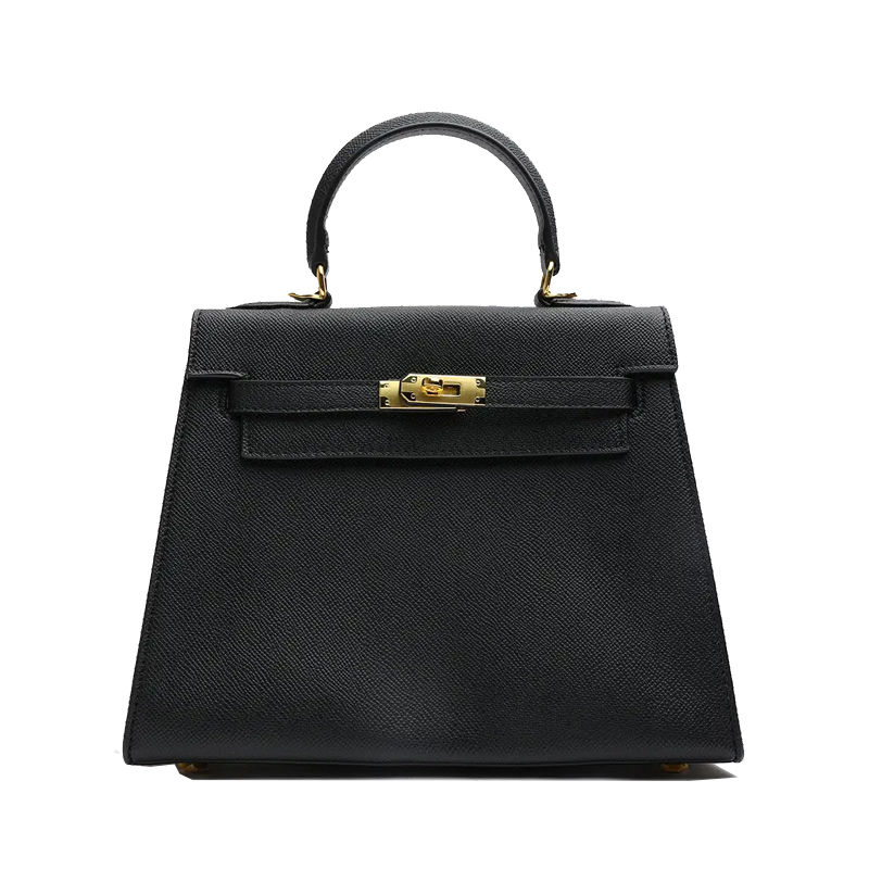 Black top handle bag with turn lock closure, Debenhams