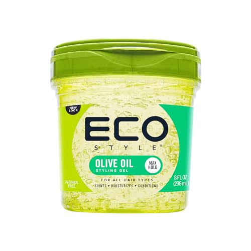 Eco Style Gel Olive Oil Styling - Adds Shine and Tames Split Ends - Delivers Moisture to Scalp - Nourishes and Repairs - Provides Weightless and Superior Hold - Ideal for All Hair - 8 Oz