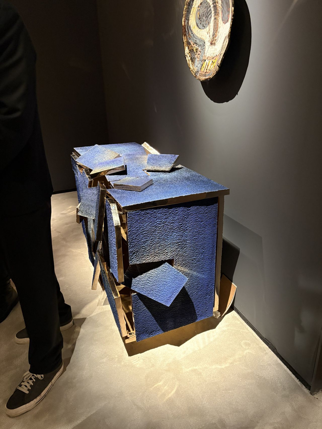 Installation view of a series of experimental furniture pieces showcased in galleries and hotel bedrooms in an elevated setup.