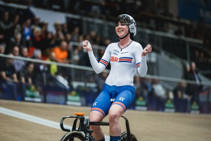 Katie Archibald of Great Britain wins Gold in the Women’s Omnium at the 2023 European Track Championships