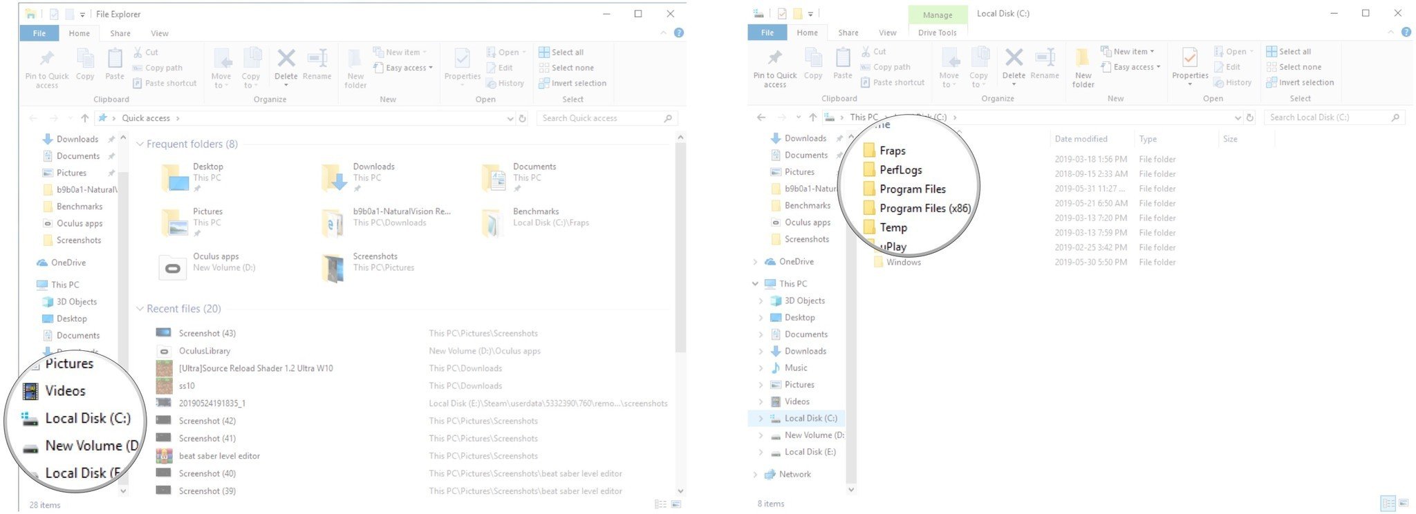 Click Local Disk (C:). Double-click Program Files.