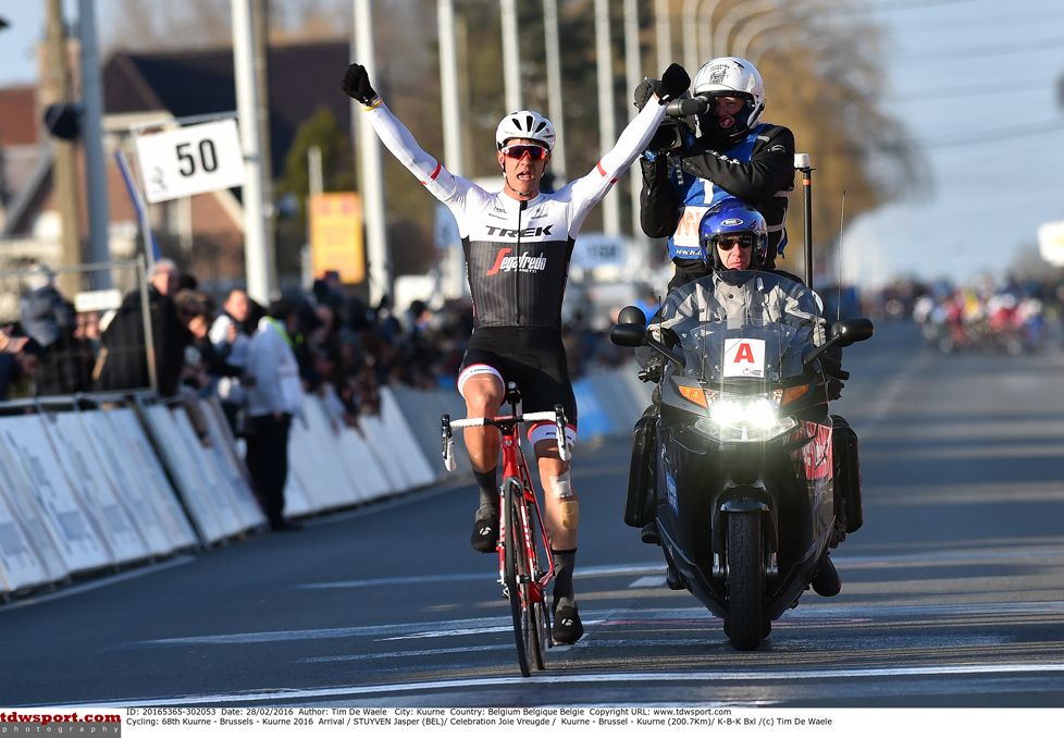 Jasper Stuyven (Trek-Segafredo) wins Kuurne-Brussel-Kuurne