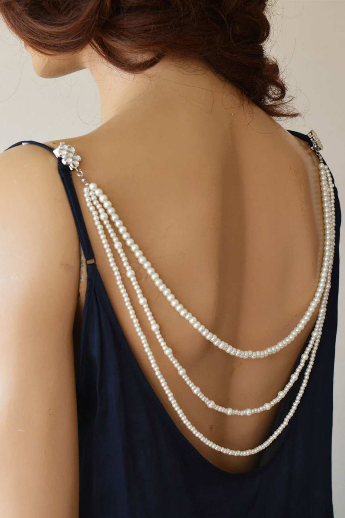 Pearl Back Drape Necklace