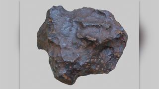 An iron meteorite.