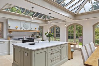 a kitchen conservatory extension in a traditional style