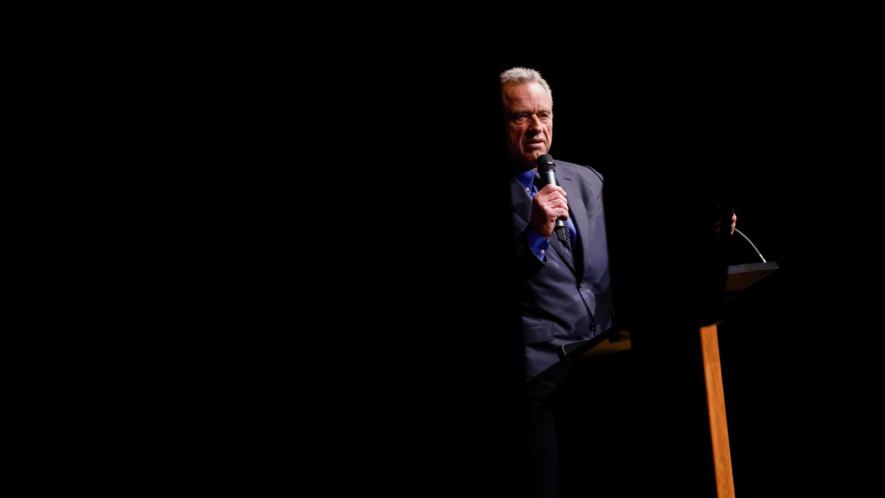 Independent presidential candidate Robert F. Kennedy Jr. speaks during a campaign event