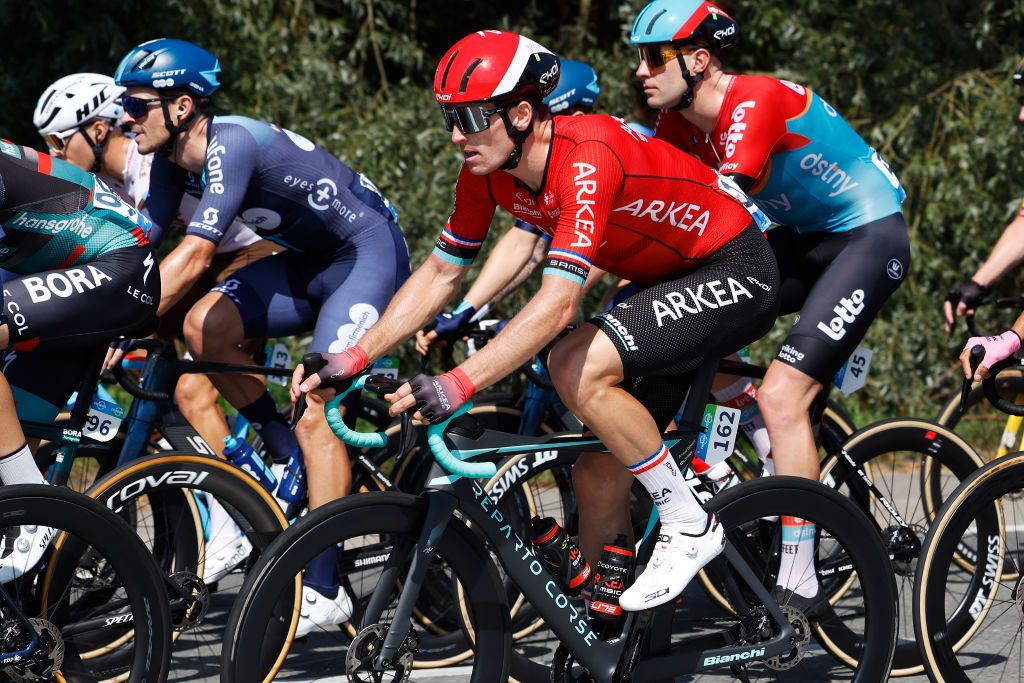 ARDOOIE BELGIUM AUGUST 23 Arnaud D&eacute;mare of France And Team ArkaSamsic competes during the 19th Renewi Tour 2023 Stage 1 a 1829km stage from Blankenberge to Ardooie on August 23 2023 in Ardooie Belgium Photo by Bas CzerwinskiGetty Images