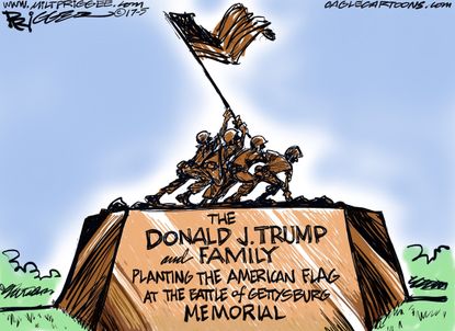 Political Cartoon U.S. President trump Civil War win