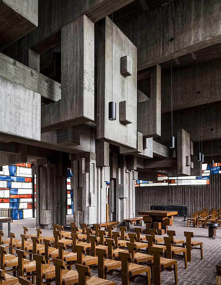 Brutalist Interiors, Johannes XXIII ChurchHeinz Buchmann and Josef Rikus, 1968Cologne, Germany