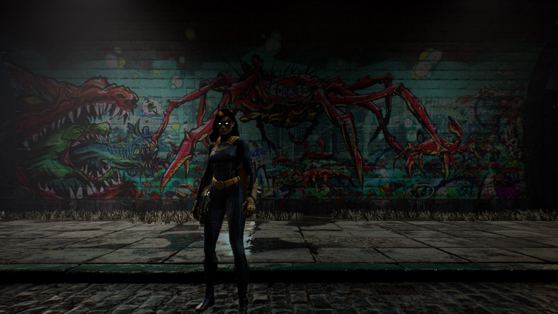 Gotham Knights graffiti - March of Crabs mural