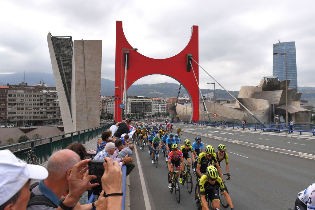 Riders head out for stage 17 of the Vuelta a Espana