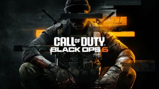 The box art for Black Ops 6, showing a soldier draped in darkness, holding two pistols in a crouched position
