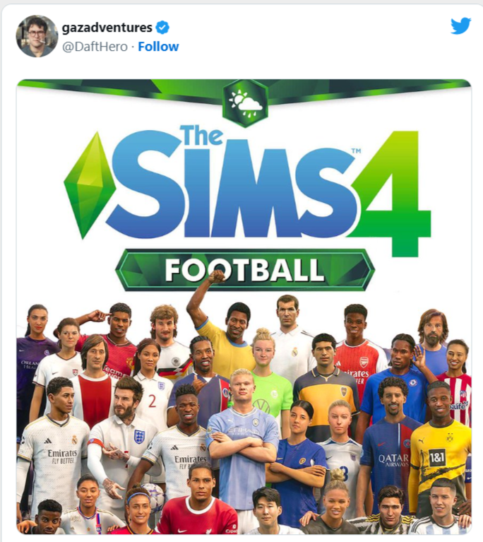 Players mocking the faces of EA Sports FC players.